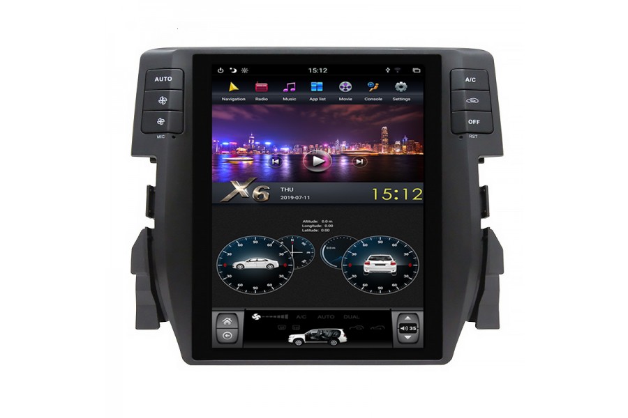 Honda Civic 2016 Tesla style 10.4 inch Android Car DVD Player 